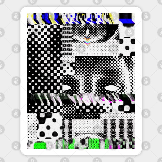 MOSAIC // Face Glitches Artwork Magnet by MSGCNS